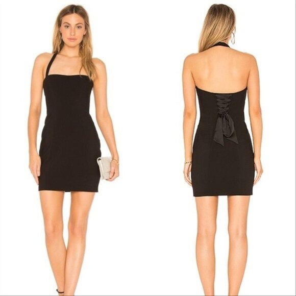 NWT Likely "Leone" Halter Lace Up Back Mini Dress - Picture 1 of 4